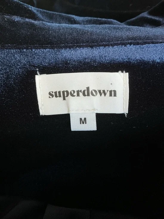 Superdown | REVOLVE Vella Velvet Mini Dress Navy Size Medium - Picture 6 of 8